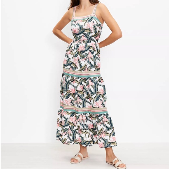 LOFT Paradise Tiered Maxi Dress- size 6 - Picture 1 of 7